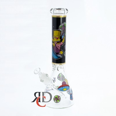 WATER PIPE BEAKER GLOW IN DARK WP25056 1CT